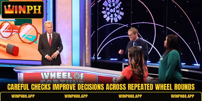 Careful checks improve decisions across repeated wheel rounds