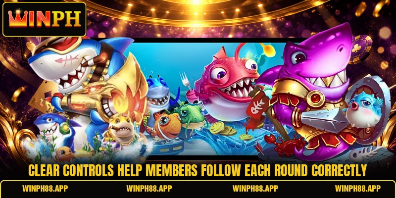 Clear controls help members follow each round correctly