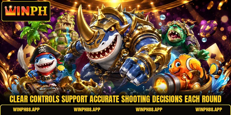 Clear controls support accurate shooting decisions each round