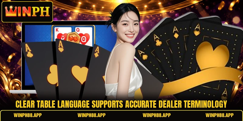 Clear table language supports accurate dealer terminology