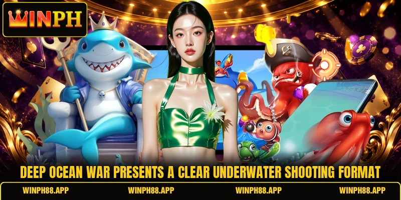 Deep Ocean War presents a clear underwater shooting format