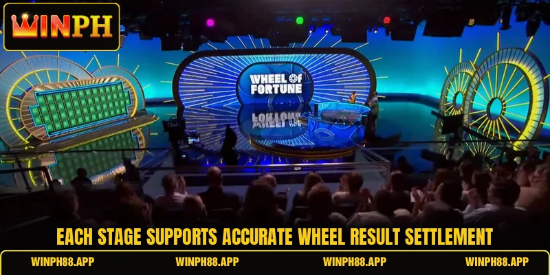 Each stage supports accurate wheel result settlement