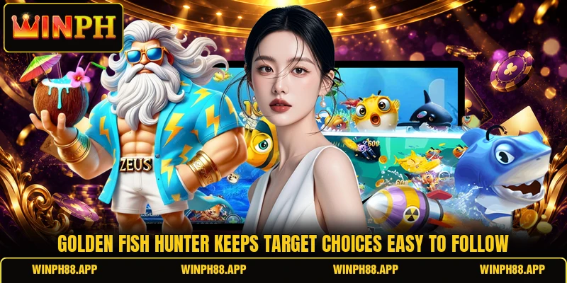 Golden Fish Hunter keeps target choices easy to follow