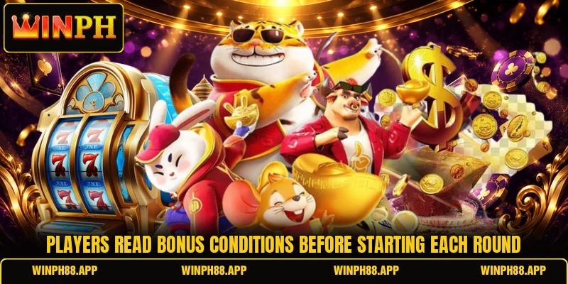 Players read bonus conditions before starting each round