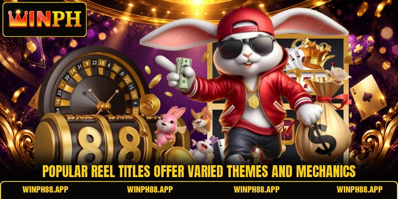 Popular reel titles offer varied themes and mechanics