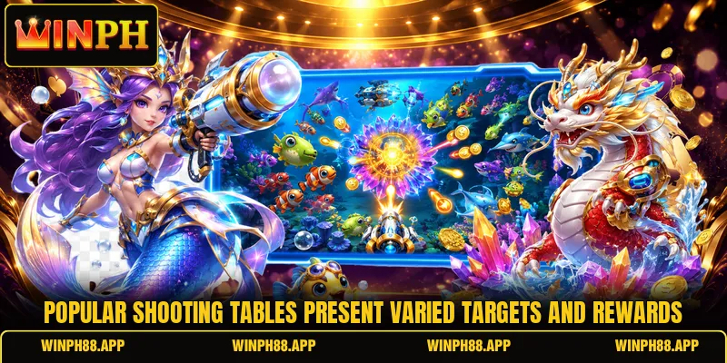 Popular shooting tables present varied targets and rewards