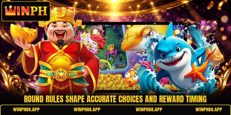 Round rules shape accurate choices and reward timing