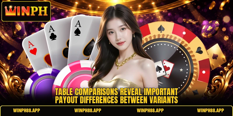Table comparisons reveal important payout differences between variants