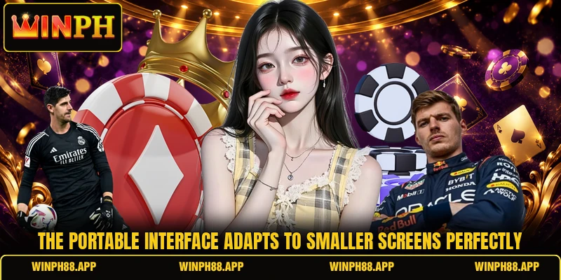 The portable interface adapts to smaller screens perfectly